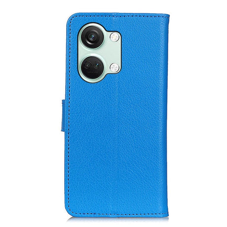 OnePlus Nord 3 (5G) Litchi Leather Case w. Wallet - Blue