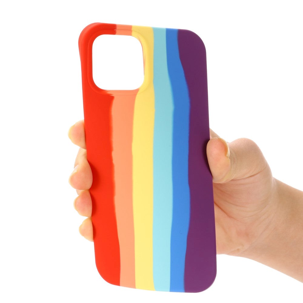 iPhone 15 Silicone Case - Red Rainbow