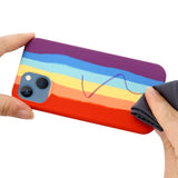 iPhone 15 Silicone Case - Red Rainbow