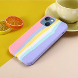 iPhone 15 Plus Silicone Case - Pink Rainbow