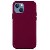 iPhone 15 Silicone Case - Wine Red