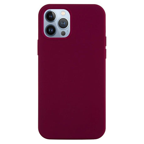 iPhone 15 Pro Max Silicone Case - Wine Red