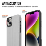 iPhone 15 Shockproof Plastic Case - Silver