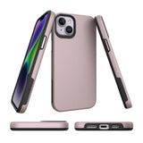 iPhone 15 Shockproof Plastic Case - Rose Gold