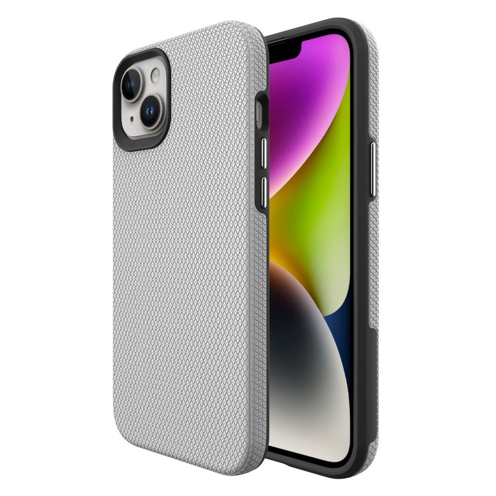 iPhone 15 Plus Shockproof Tough Case - Silver