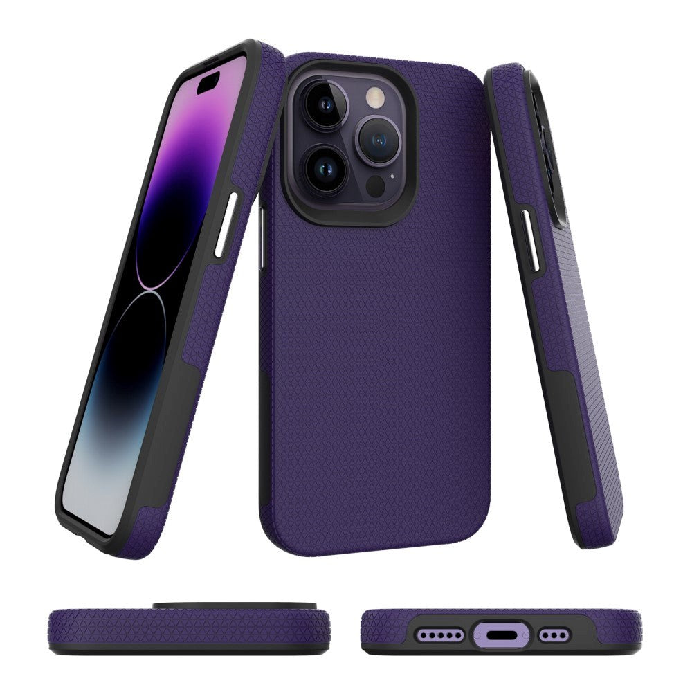 iPhone 15 Pro Shockproof Tough Case - Purple