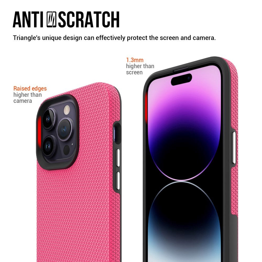 iPhone 15 Pro Max Shockproof Plastic Case - Pink