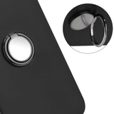 iPhone 15 Flexible Plastic Case w. Magnetic Ring Kickstand - Black