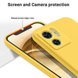 Motorola Edge 40 Liquid Silicone Case w. Strap - Yellow