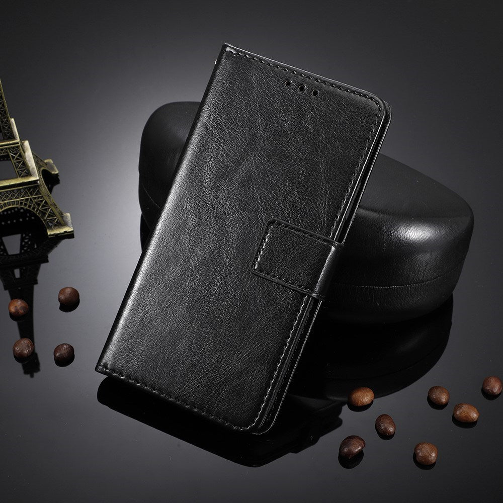 EIDERWOOD Xiaomi Redmi 12 (4G) / 12 (5G) / Poco M6 Pro (5G) Leather Flip Case w. Stand & Wallet - Black