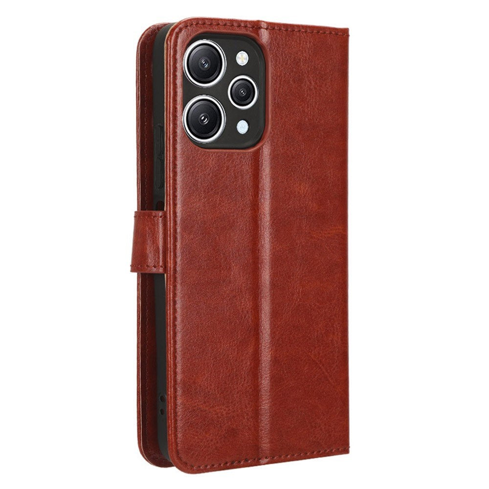 EIDERWOOD Xiaomi Redmi 12 (4G) / 12 (5G) / Poco M6 Pro (5G) Leather Flip Case w. Stand & Wallet - Brown