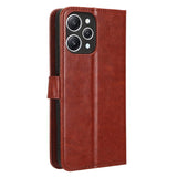 EIDERWOOD Xiaomi Redmi 12 (4G) / 12 (5G) / Poco M6 Pro (5G) Leather Flip Case w. Stand & Wallet - Brown