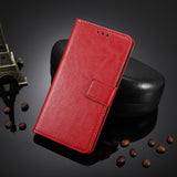 EIDERWOOD Xiaomi Redmi 12 (4G) / 12 (5G) / Poco M6 Pro (5G) Leather Flip Case w. Stand & Wallet - Red