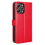 EIDERWOOD Xiaomi Redmi 12 (4G) / 12 (5G) / Poco M6 Pro (5G) Leather Flip Case w. Stand & Wallet - Red