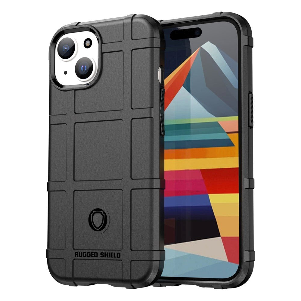 iPhone 15 Rugged Shield Series Tough Case - Black