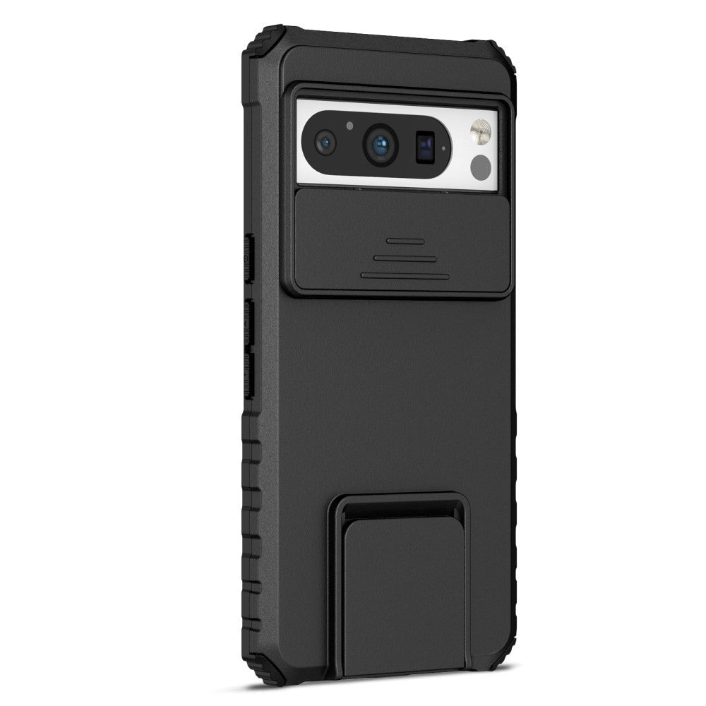 Google Pixel 8 Pro Tough Case w. Kickstand & Cam Slider - Black