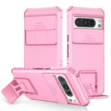 Google Pixel 8 Pro Tough Case w. Kickstand & Cam Slider - Pink