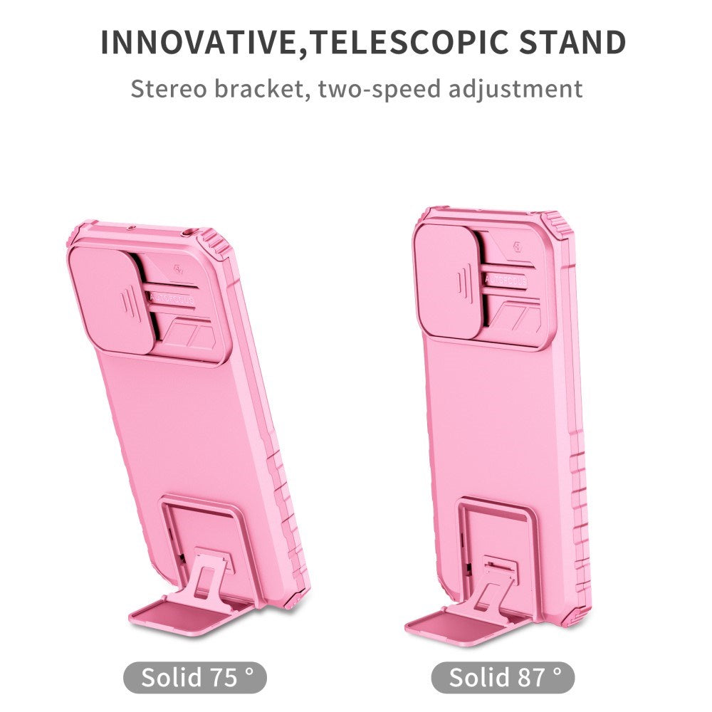 EIDERWOOD Motorola Moto G42 Tough Case w. Kickstand & Cam Slider - Pink