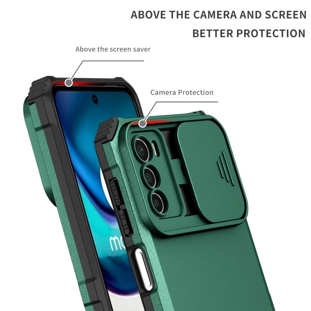 EIDERWOOD Motorola Moto G42 Tough Case w. Kickstand & Cam Slider - Green