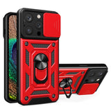 iPhone 15 Pro Tough Case w. Magnetic Kickstand & Cam Slider - Red