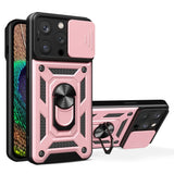 iPhone 15 Pro Max Tough Case w. Magnetic Kickstand & Cam Slider - Rose Gold