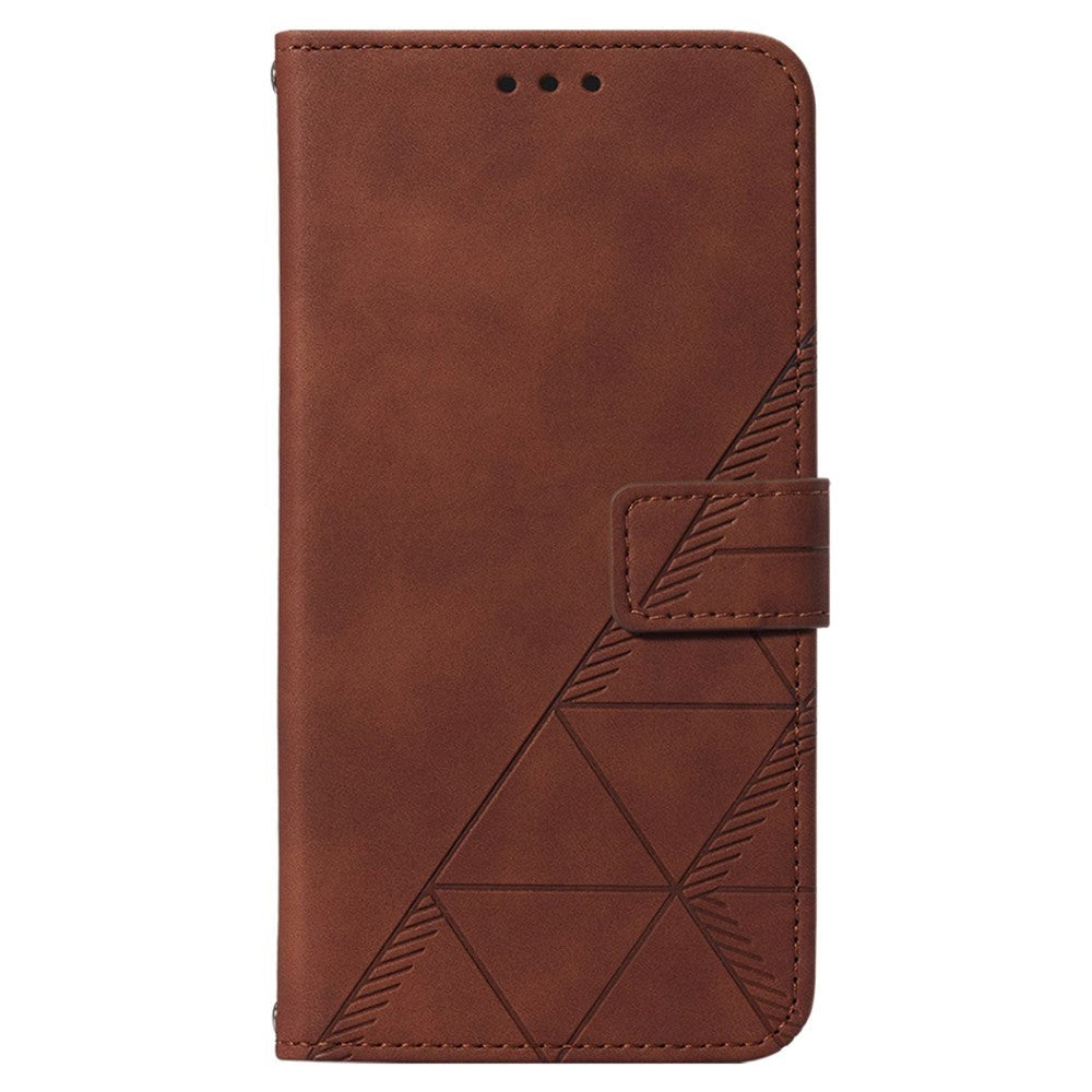 Samsung Galaxy S23 FE Leather Flip Cover with Wallet and Shoulder Strap - Brown