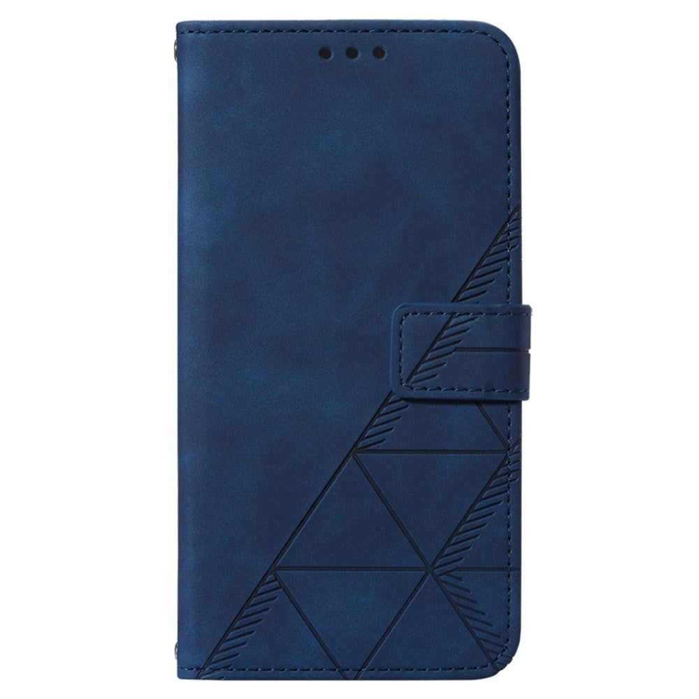 Samsung Galaxy S23 FE Leather Flip Cover with Wallet and Shoulder Strap - Dark Blue