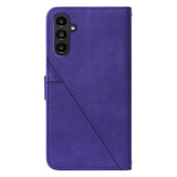 Samsung Galaxy S23 FE Leather Flip Cover with Wallet and Shoulder Strap - Purple