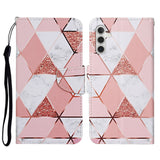 Samsung Galaxy S23 FE Artificial Leather Flip Case with Strap & Purse - Marble Pattern