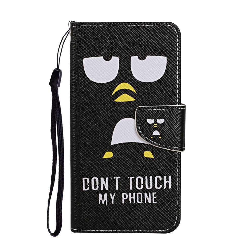 Samsung Galaxy S23 FE Artificial Leather Flip Case with Strap & Wallet - "Don't Touch My Phone"