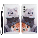 Samsung Galaxy S23 FE Artificial Leather Flip Case with Strap & Purse - Cats