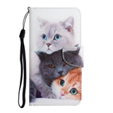 Samsung Galaxy S23 FE Artificial Leather Flip Case with Strap & Purse - Cats