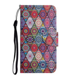 Samsung Galaxy S23 FE Artificial Leather Flip Case with Strap & Purse - Kaleidoscope