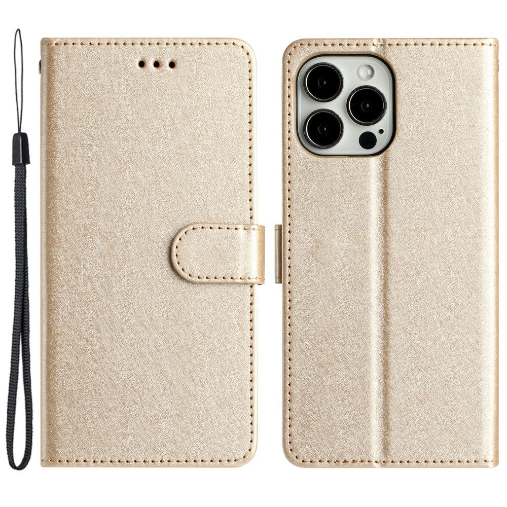 EIDERWOOD iPhone 12 Pro Max Faux Leather Case with Wallet & Strap - Gold
