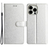 EIDERWOOD iPhone 12 Pro Max Faux Leather Case with Wallet & Strap - Silver