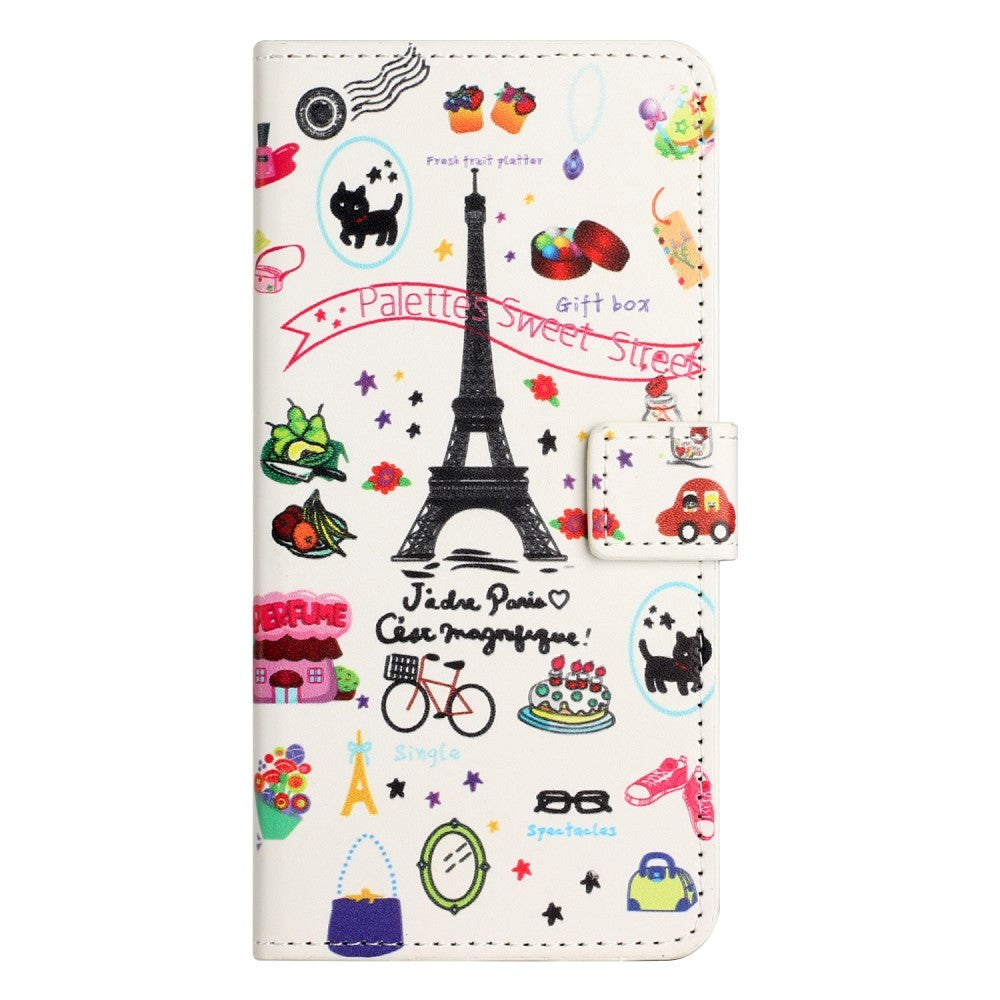 Samsung Galaxy A25 (5G) Leather Case w. Wallet & Stand Function - The Eiffel Tower