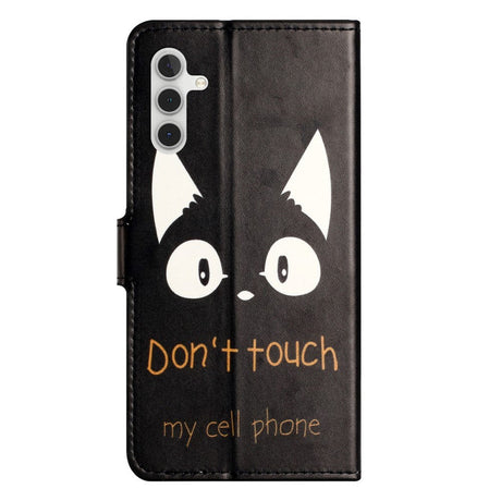 Samsung Galaxy A25 (5G) Leather Case w. Wallet & Stand Function - "Don't Touch My Cell Phone"