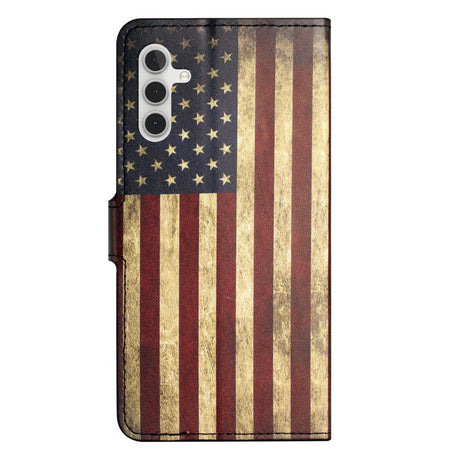 Samsung Galaxy A25 (5G) Leather Case w. Wallet & Stand Function - American Flag