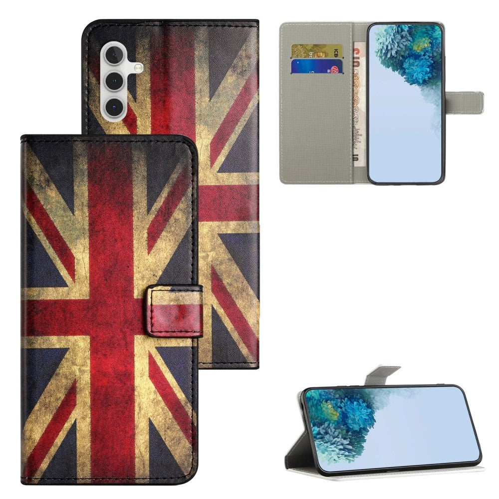 Samsung Galaxy A25 (5G) Leather Case w. Wallet & Stand Function - Union Jack