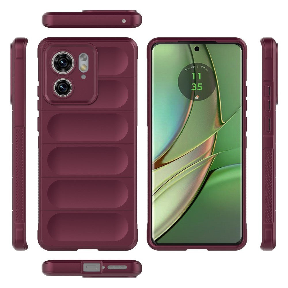 EIDERWOOD Motorola Edge 40 Flexible Plastic Case - Wine Red