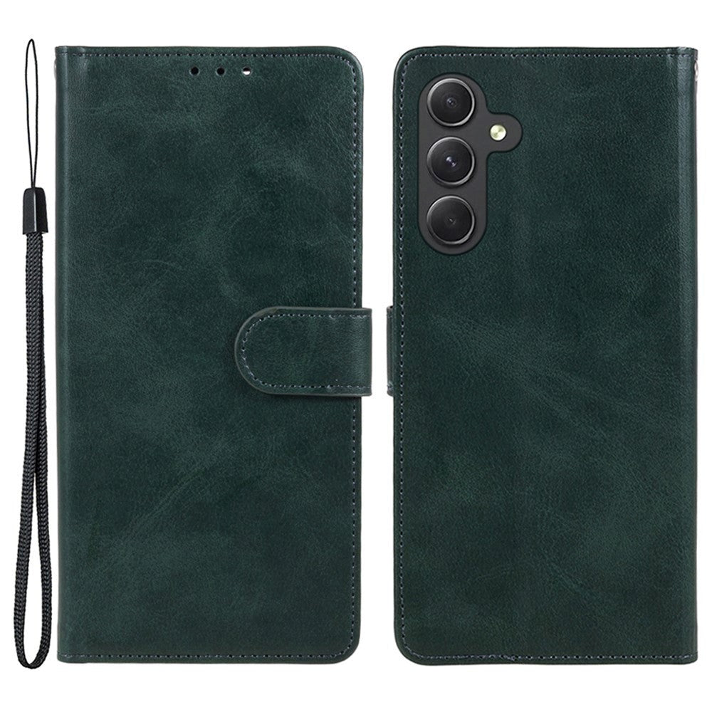 Samsung Galaxy M34 (5G) / F34 (5G) Leather Case with Wallet and Strap - Dark Green