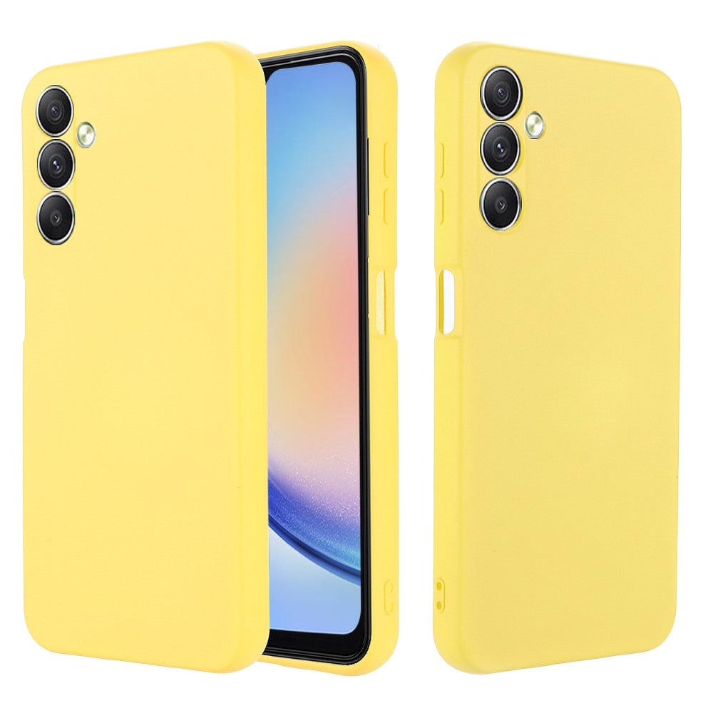 Samsung Galaxy M34 (5G) / F34 (5G) Liquid Silicone Case w. Strap - Yellow