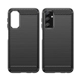 Samsung Galaxy A25 (5G) Brushed Carbon Fiber Flexible Plastic Case - Black