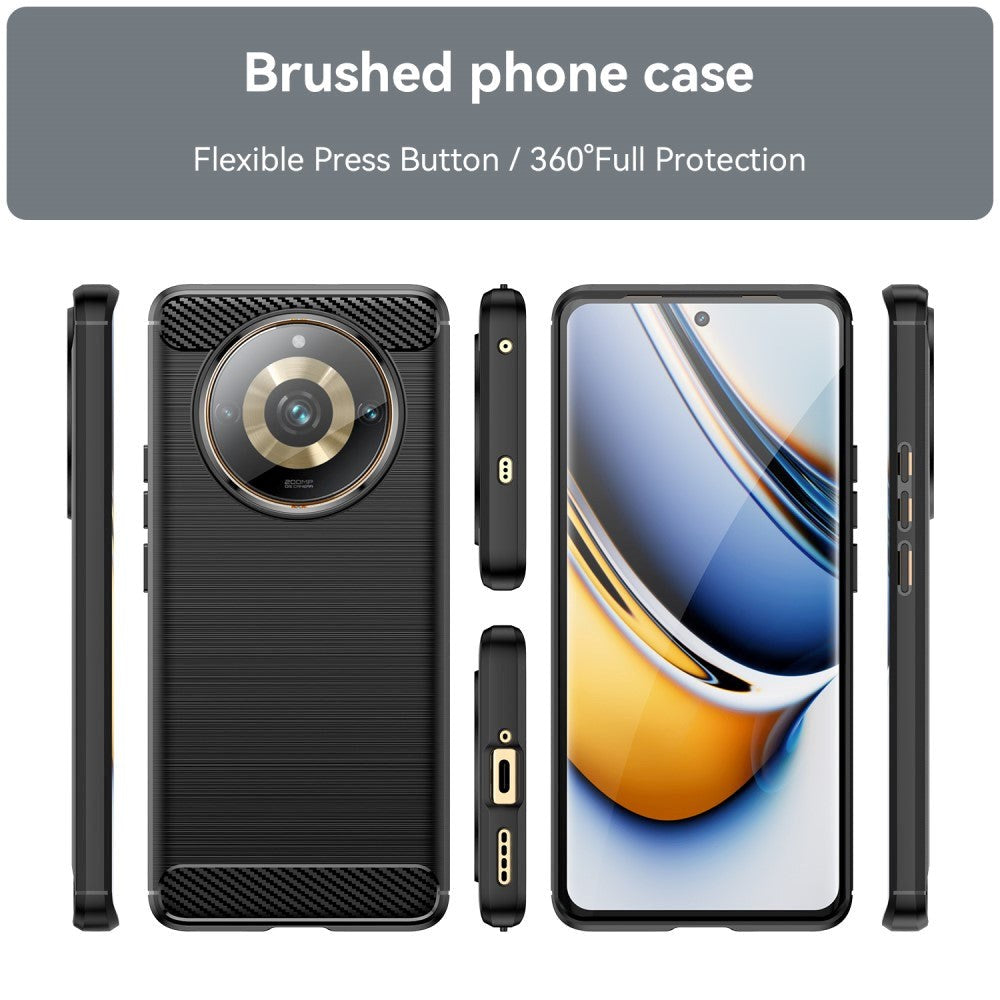 Realme 11 Pro+ 5G / 11 Pro 5G Brushed Carbon Case - Black