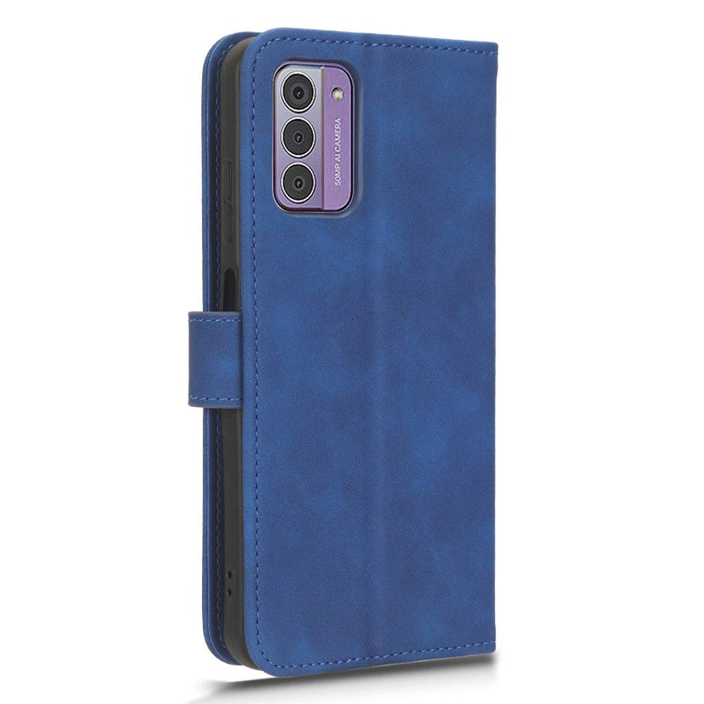 Nokia G42 Leather Case w. Wallet & Stand Function - Blue