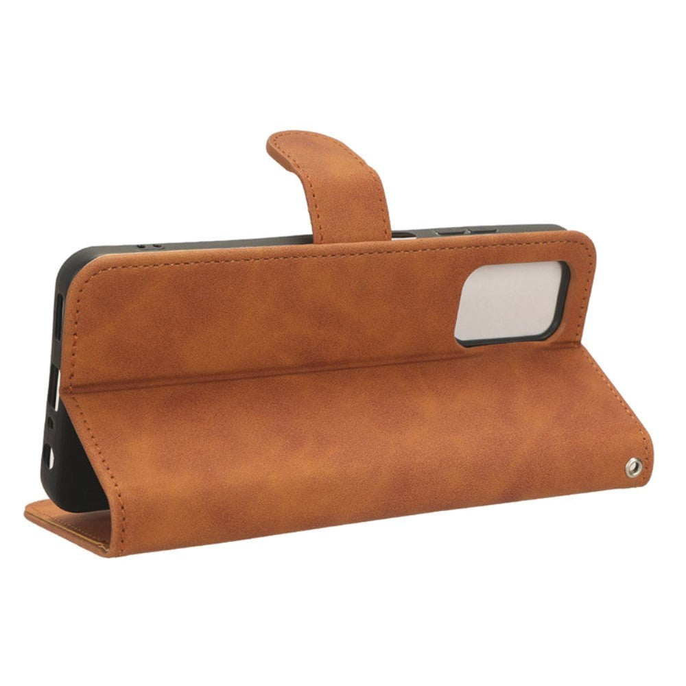 Nokia G42 Leather Case w. Wallet & Stand Function - Brown