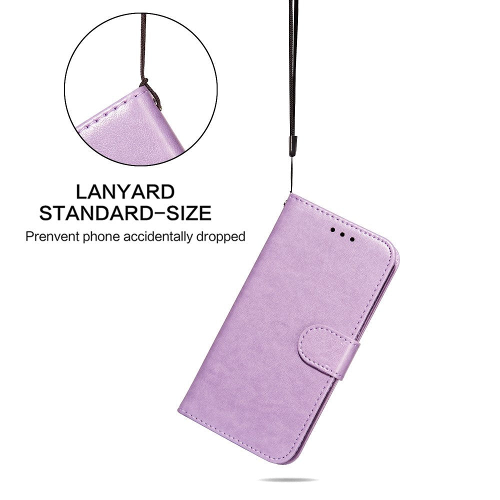 Xiaomi Redmi 12C Leather Case with Wallet and Strap - Purple