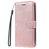 Honor 90 Lite Leather Case with Wallet and Strap - Rose Gold