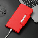 iPhone 15 Pro 2-i-1 PU Leather Flip Case w. Wallet & Magnetic Lock - Red