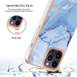 iPhone 15 Pro Hybrid Plastic Case - Blue Marble